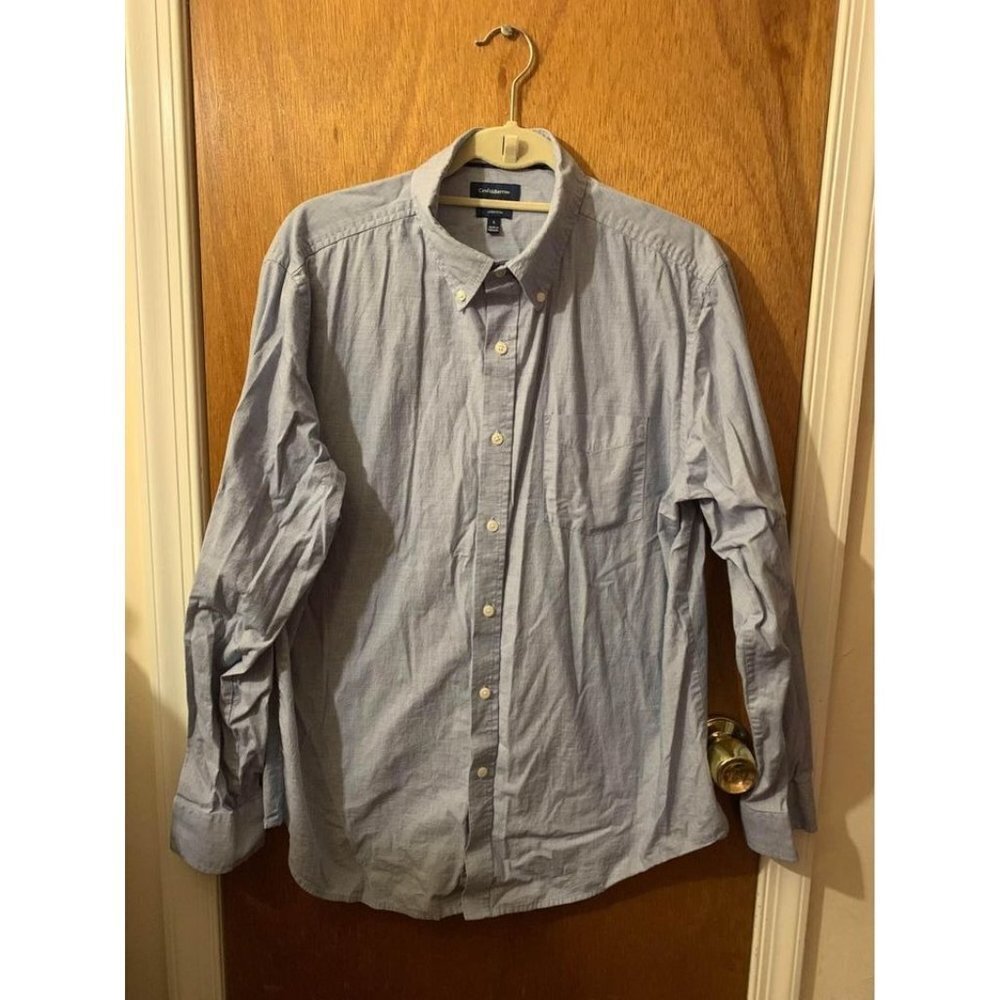 Croft & Barrow Stretch Dress Shirt Button Down Business Casual Preppy Grey Large